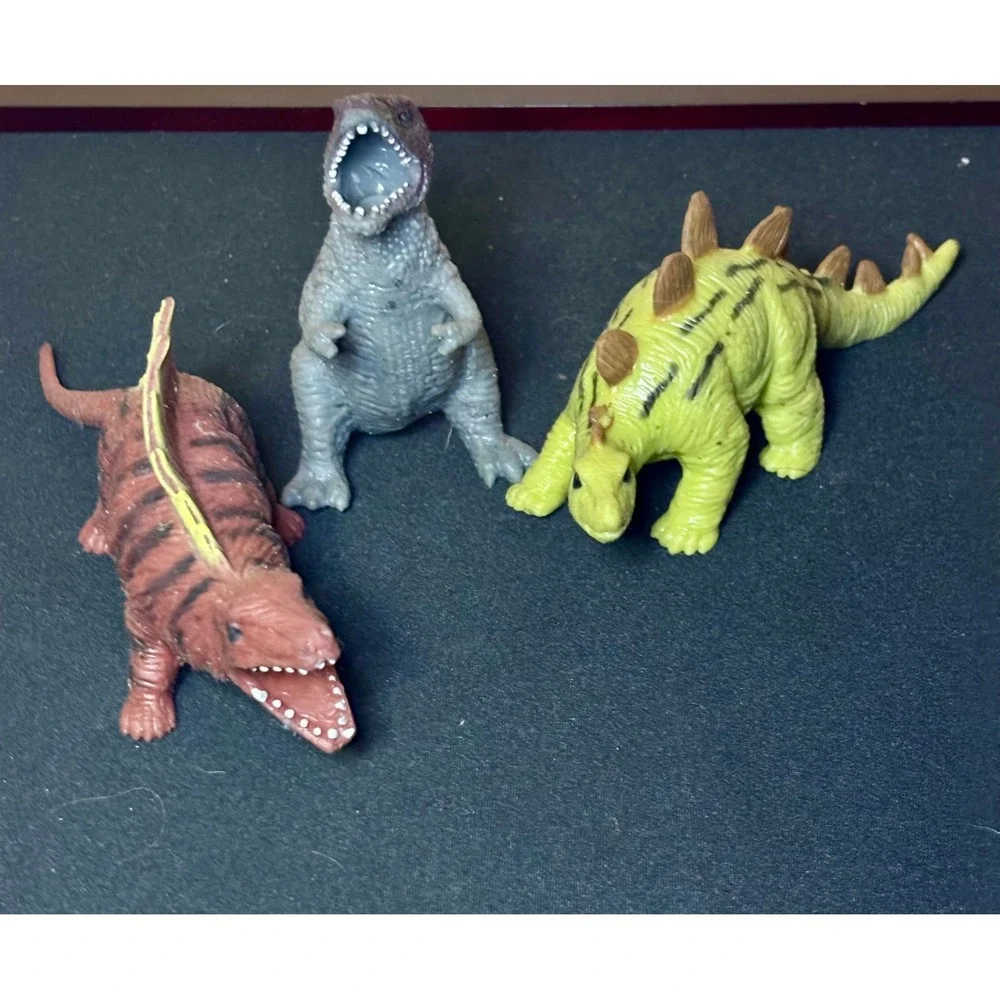 Toy Major 2005 Dragon Dinosaur Figures Lot 9 Squishy Rubber EPS Bead Filled Toys